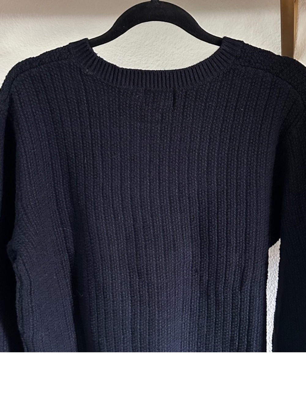 H&M NEW Women's Large Pointelle-Knit Sweater in black. - Picture 6 of 9